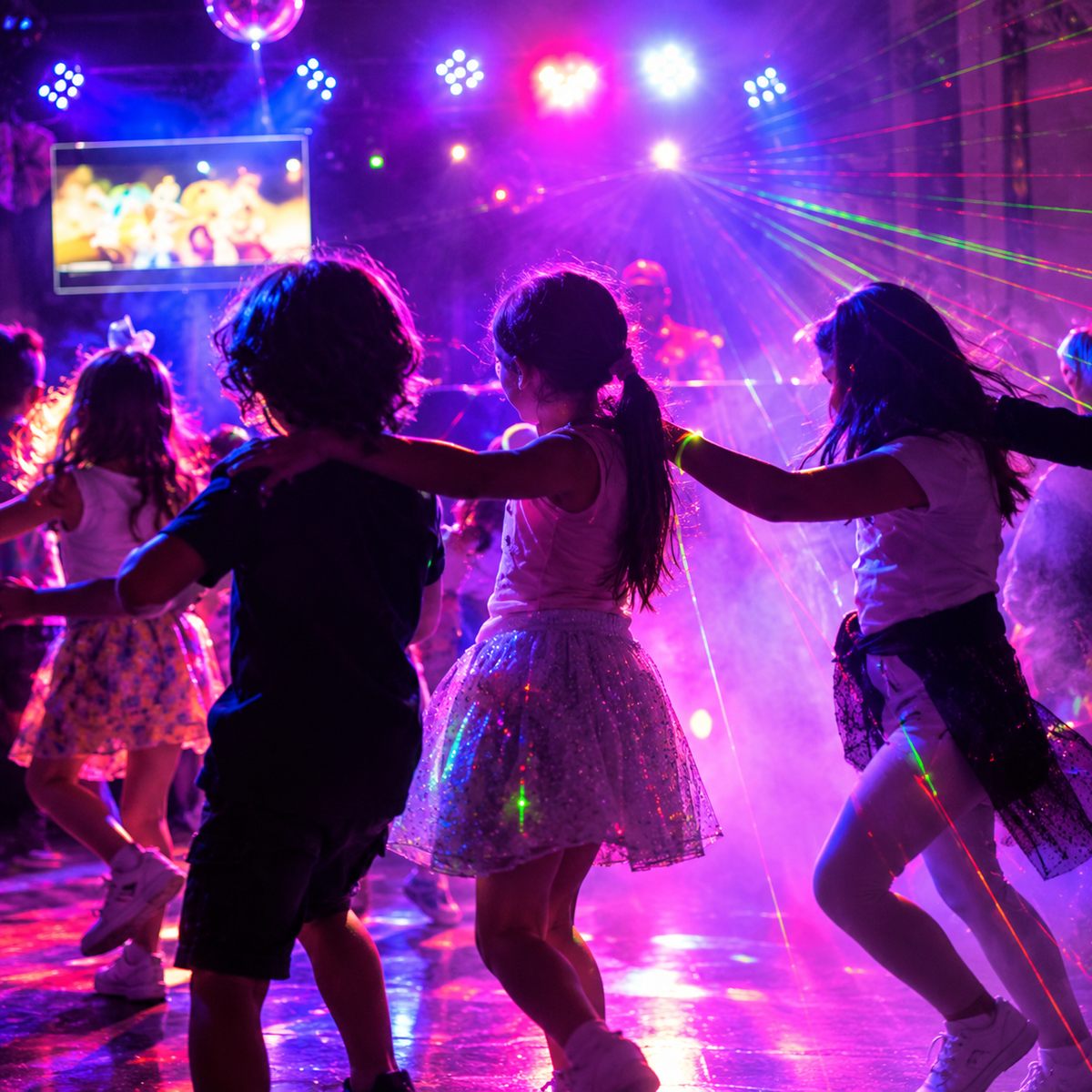 DiscoPeque fiesta infantil con luces Tacabra