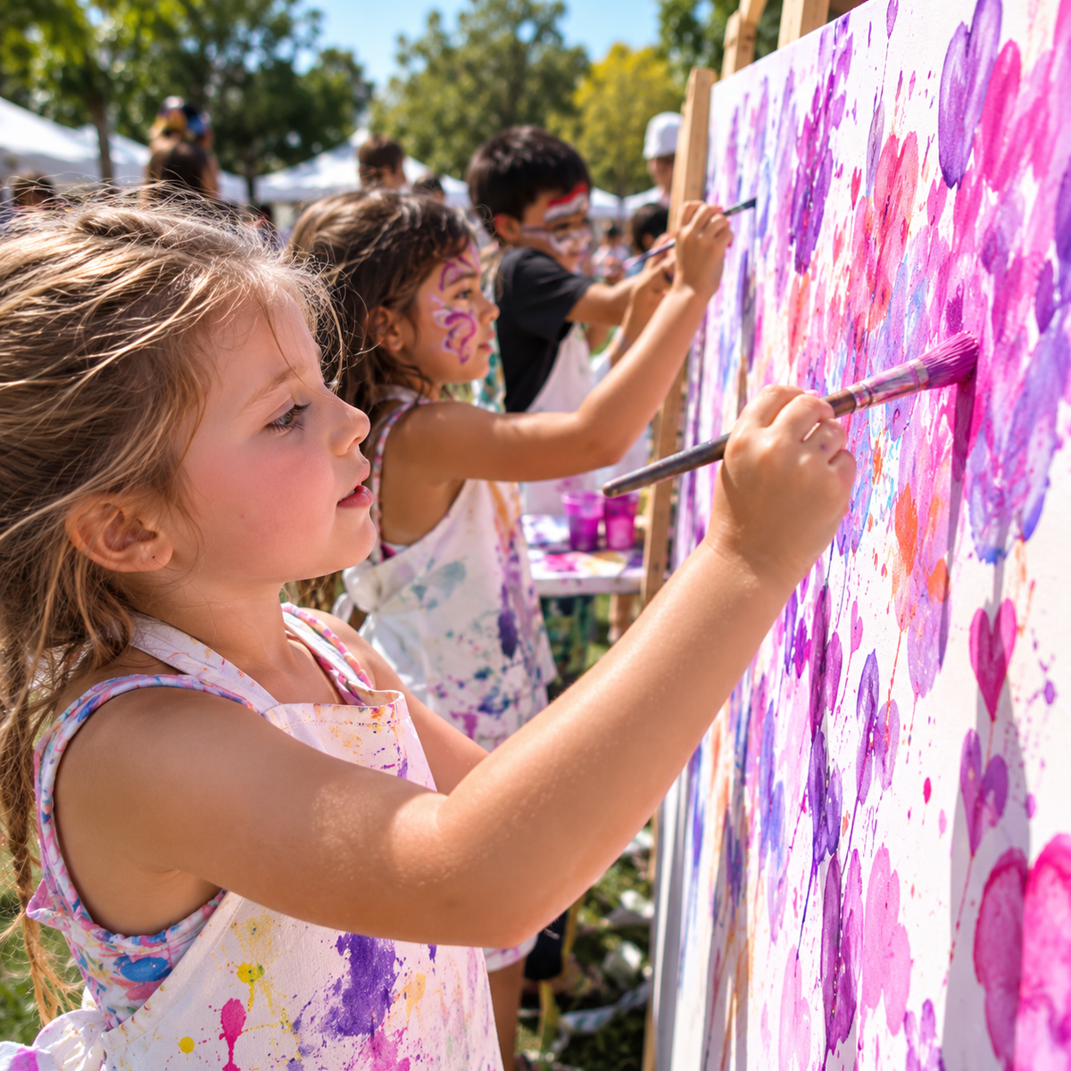 Taller de pintura infantil en atril Tacabra