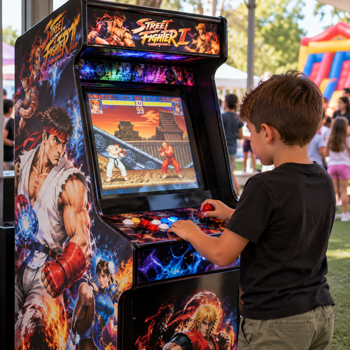 Arriendo de máquina arcade para cumpleaños Tacabra
