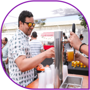 Barra de cerveza schop para eventos Tacabra