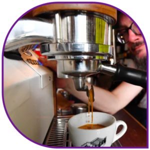 Carro de café prensado para eventos Tacabra