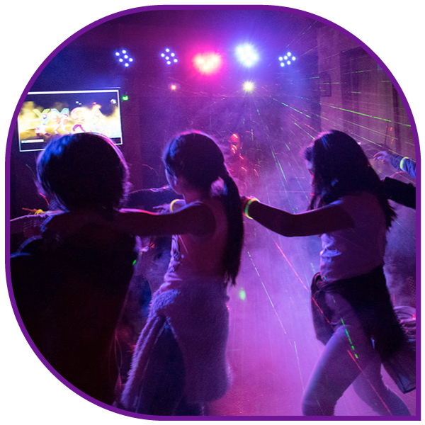DiscoPeque fiesta infantil con luces Tacabra