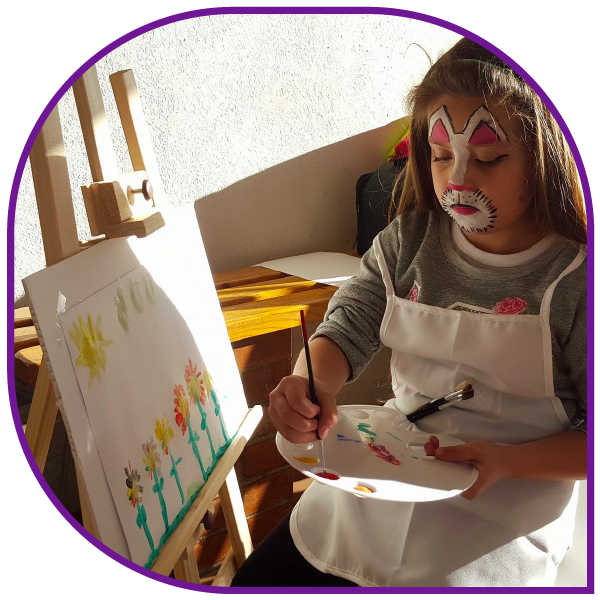 Taller de pintura infantil en atril Tacabra